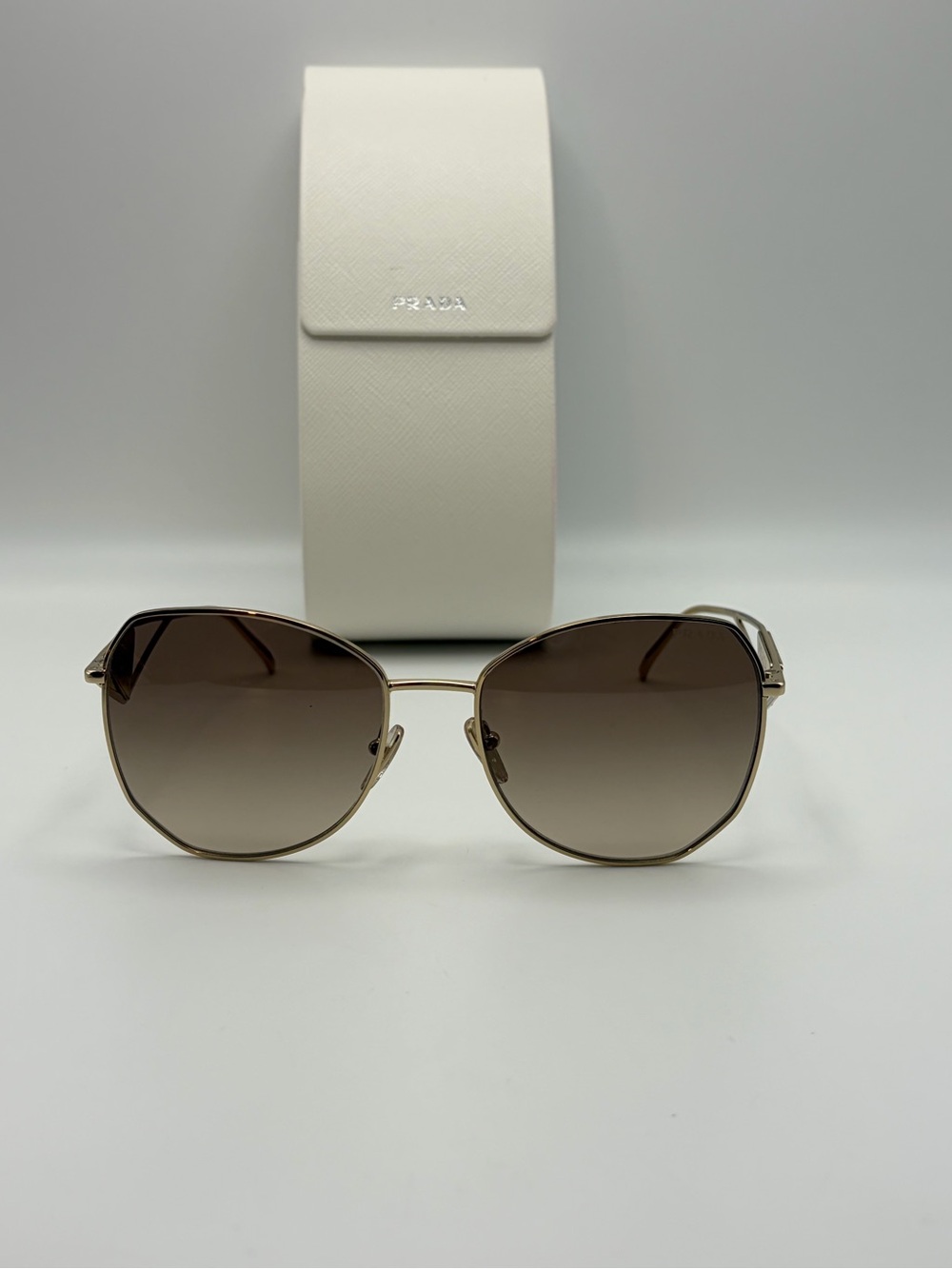 EUC Prada Gold Metal Sunglasses (PR 57YS)